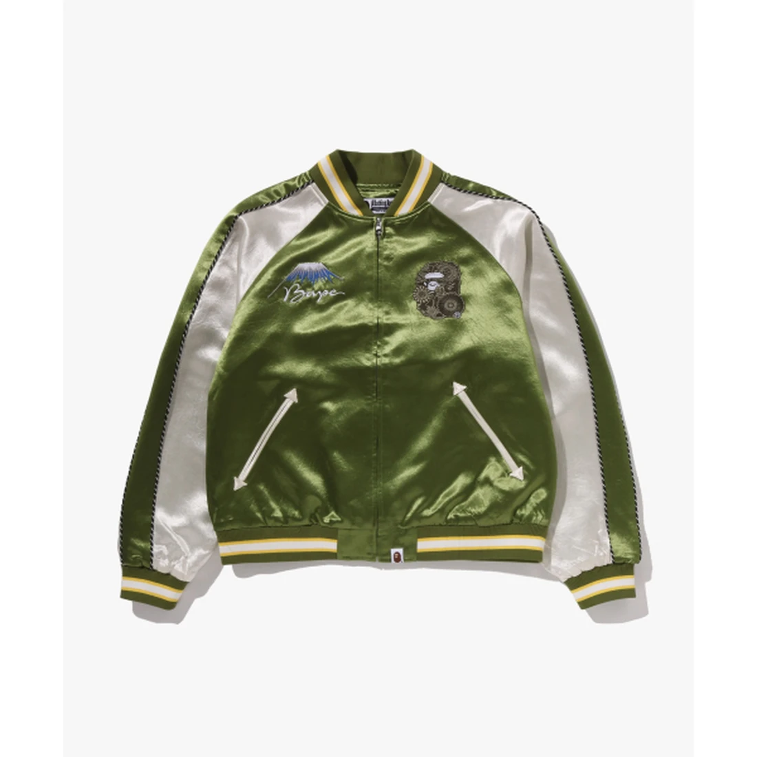 베이프 베이프 재패니즈 아트 수베니어 자켓 M OLIVEDRAB 001LJM301313MOLD