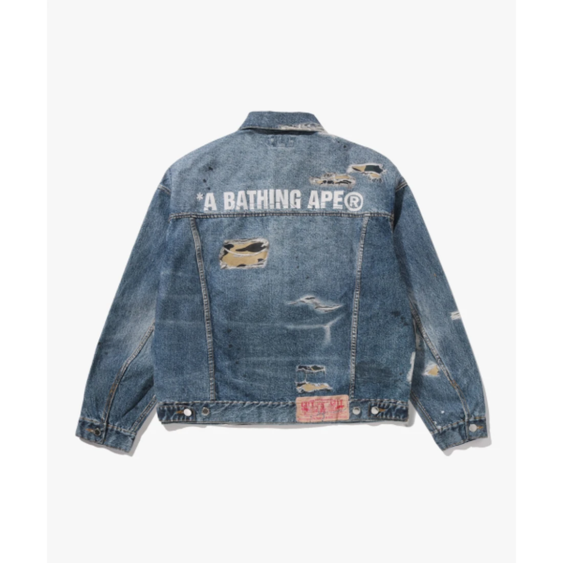 베이프 페이크 프린트 트러커 자켓 M LIGHTINDI 001LJM301319MLIG