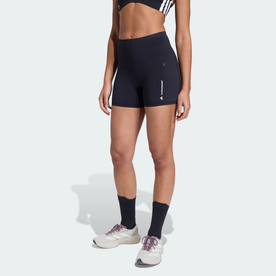 아디다스 x 에르마노스 쿠모리 4인치 숏 레깅스 블랙 - KR 사이즈 우먼스 KF0990