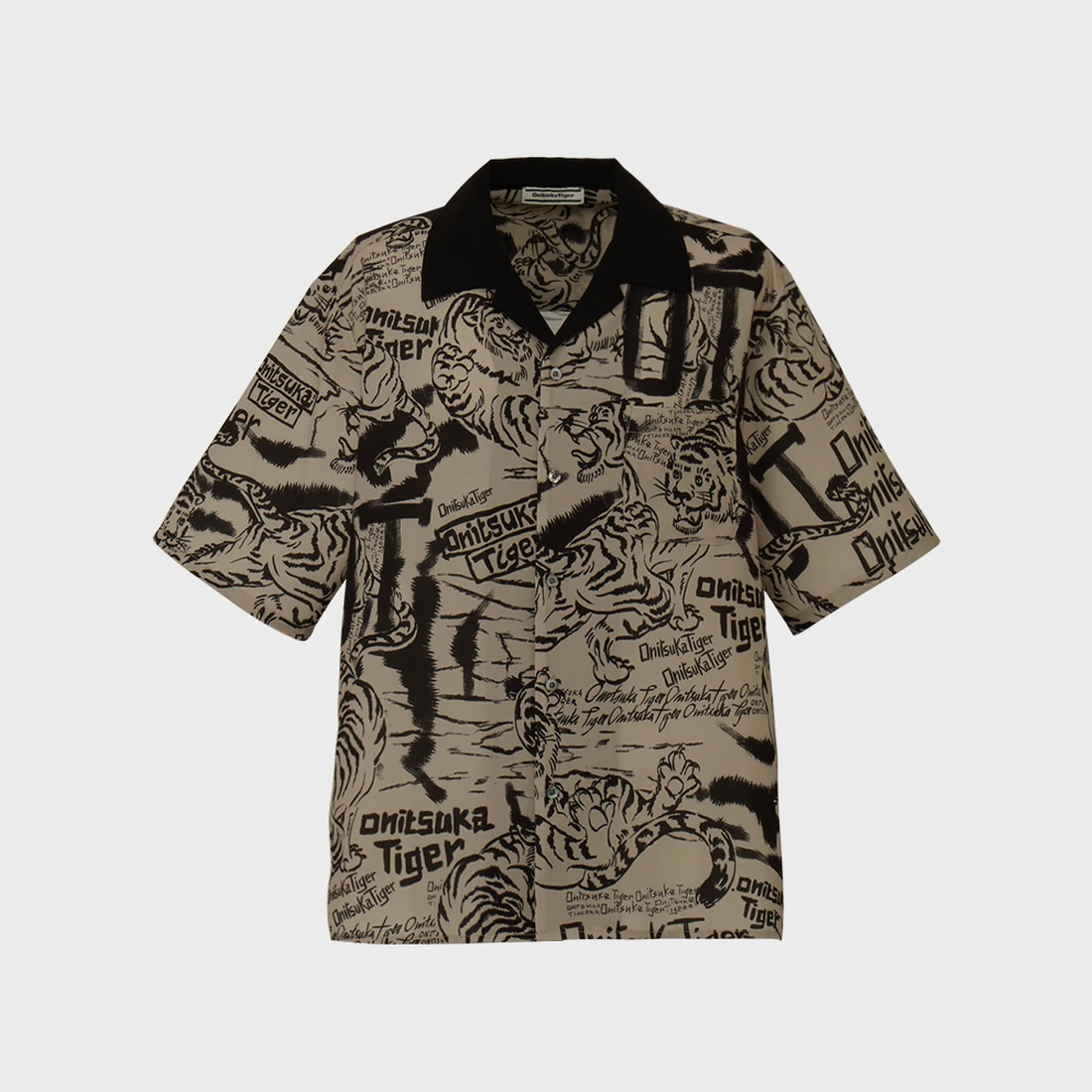 오니츠카 타이거 패턴 프린트 반팔 셔츠 2181B047-250