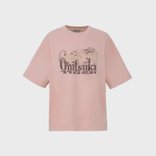 오니츠카 타이거 워싱 그래픽 반팔 티셔츠