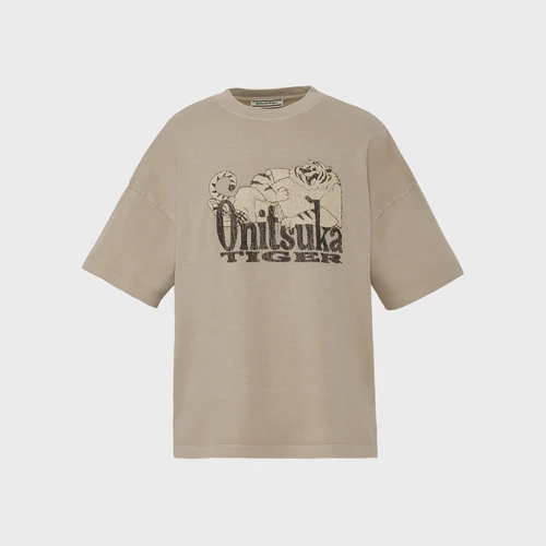 오니츠카 타이거 워싱 그래픽 반팔 티셔츠
