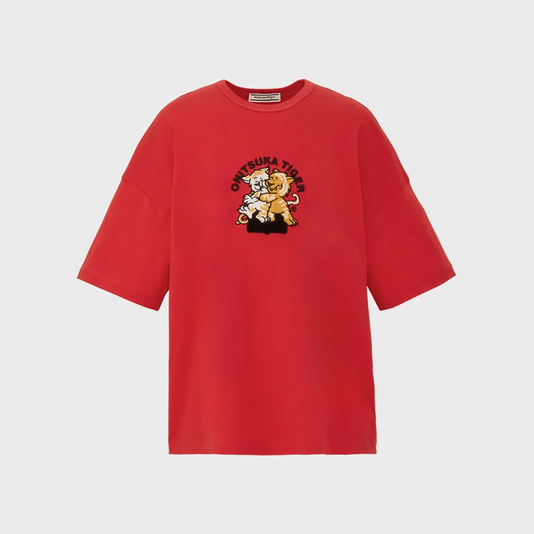 오니츠카 타이거 자수 반팔 티셔츠 2183B613-600