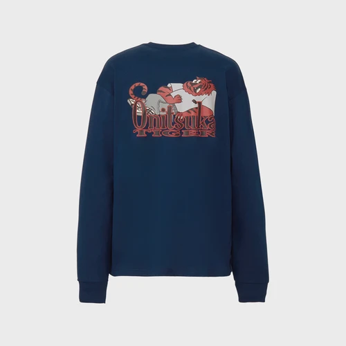 오니츠카 타이거 그래픽 긴팔 티셔츠