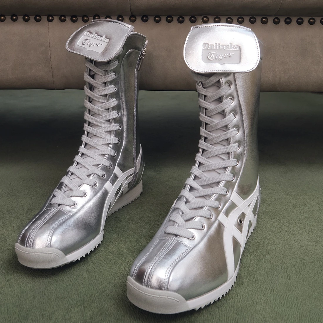 오니츠카 타이거 멕시코 66 복싱 퓨어 실버 오프 화이트 1183C454-020