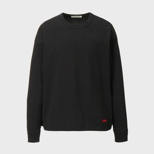 오니츠카 타이거 자수 패치 긴팔 티셔츠