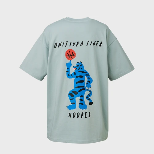 오니츠카 타이거 오버사이즈 그래픽 티셔츠