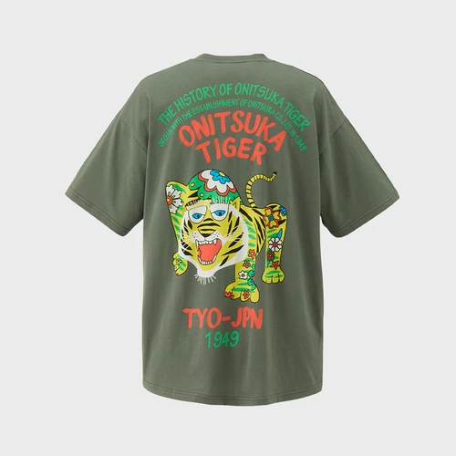 오니츠카 타이거 오버사이즈 그래픽 티셔츠
