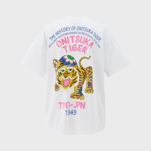 오니츠카 타이거 오버사이즈 그래픽 티셔츠