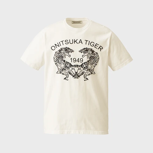 오니츠카 타이거 로고 그래픽 티셔츠