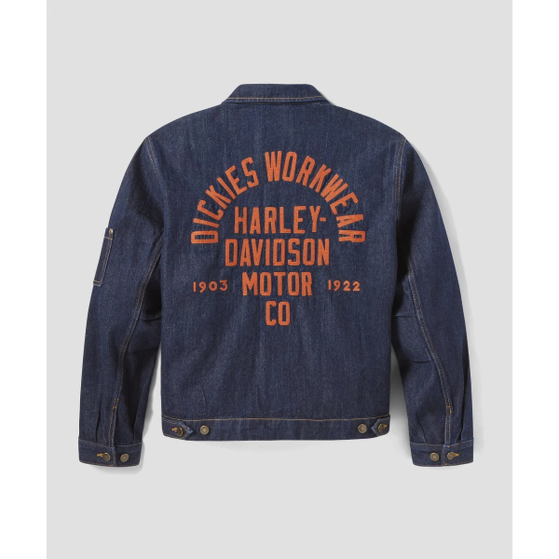 디키즈 X Harley Davidson 데님 자켓 헹궈진 블루 DK0A881RRNB