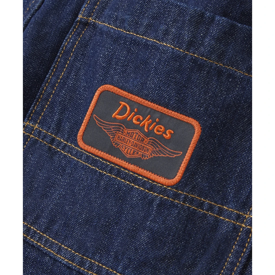 디키즈 X Harley Davidson 데님 팬츠 헹궈진 블루 DK0A88NTRNB