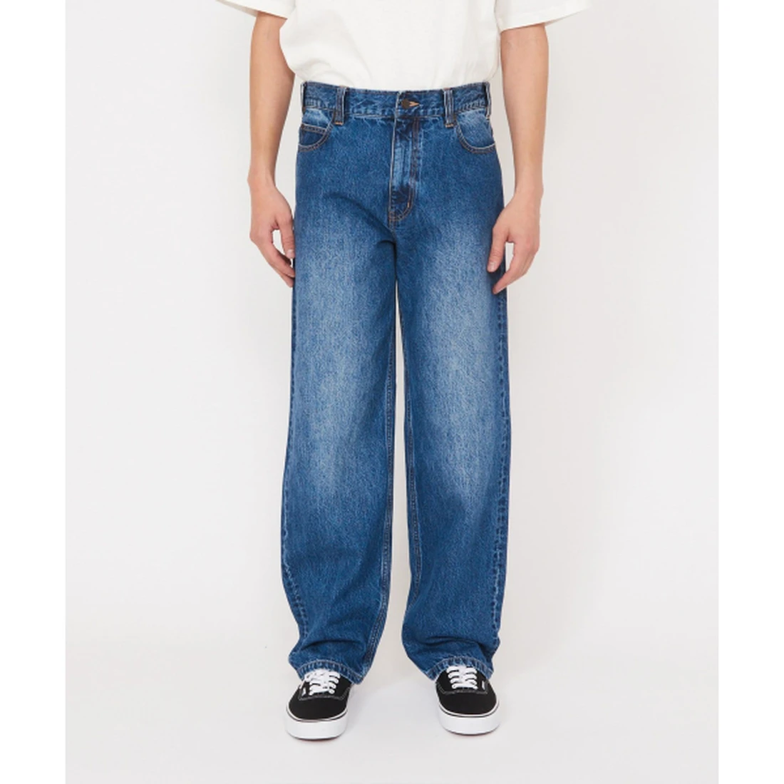 디키즈 KAIHARA DENIM 5포켓 배기 팬츠 미디엄 블루 DK0A8CG7BL8