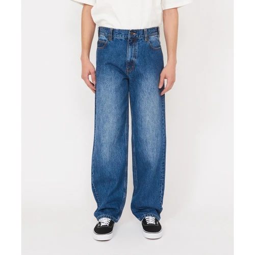 디키즈 KAIHARA DENIM 5포켓 배기 팬츠 미디엄 블루