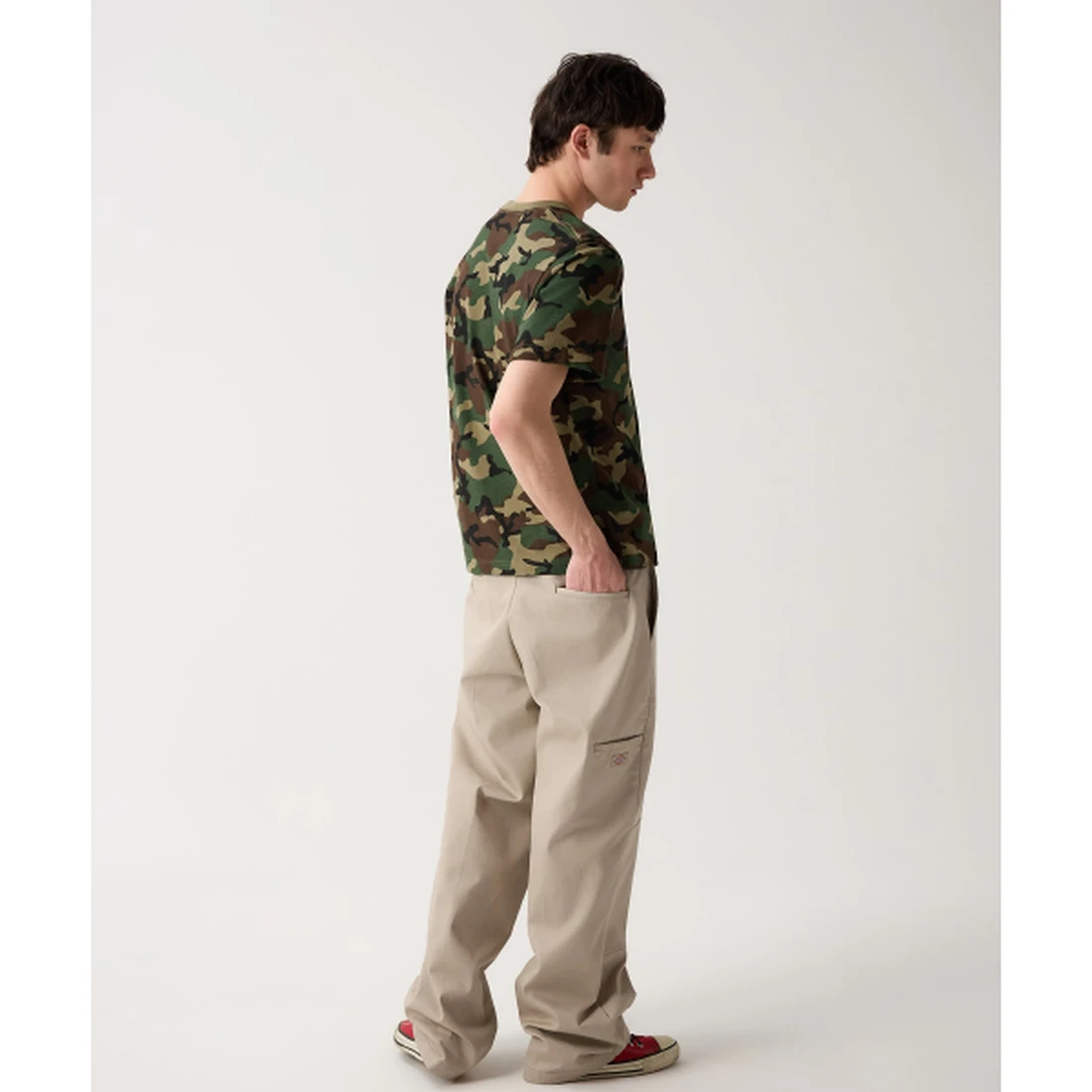 디키즈 더블니 85283 루즈핏 워크팬츠 카키 그레이 DK010610M07