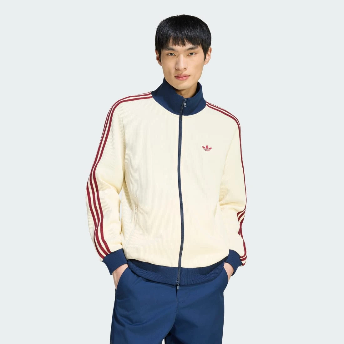 아디다스 와플 트랙탑 크림 화이트 - KR 사이즈 KY5769