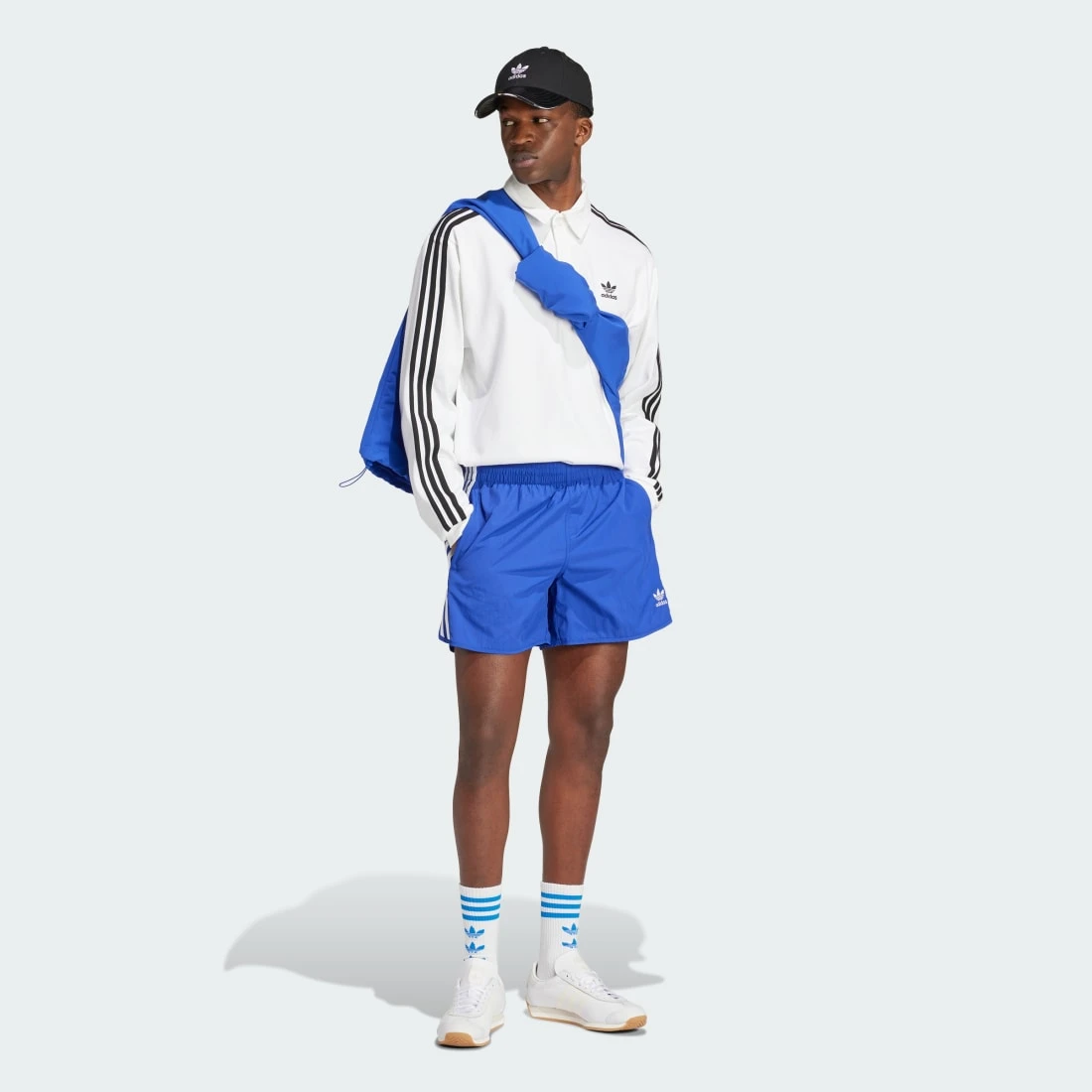 아디다스 아디컬러 럭비 폴로 셔츠 화이트 - KR 사이즈 IZ2459