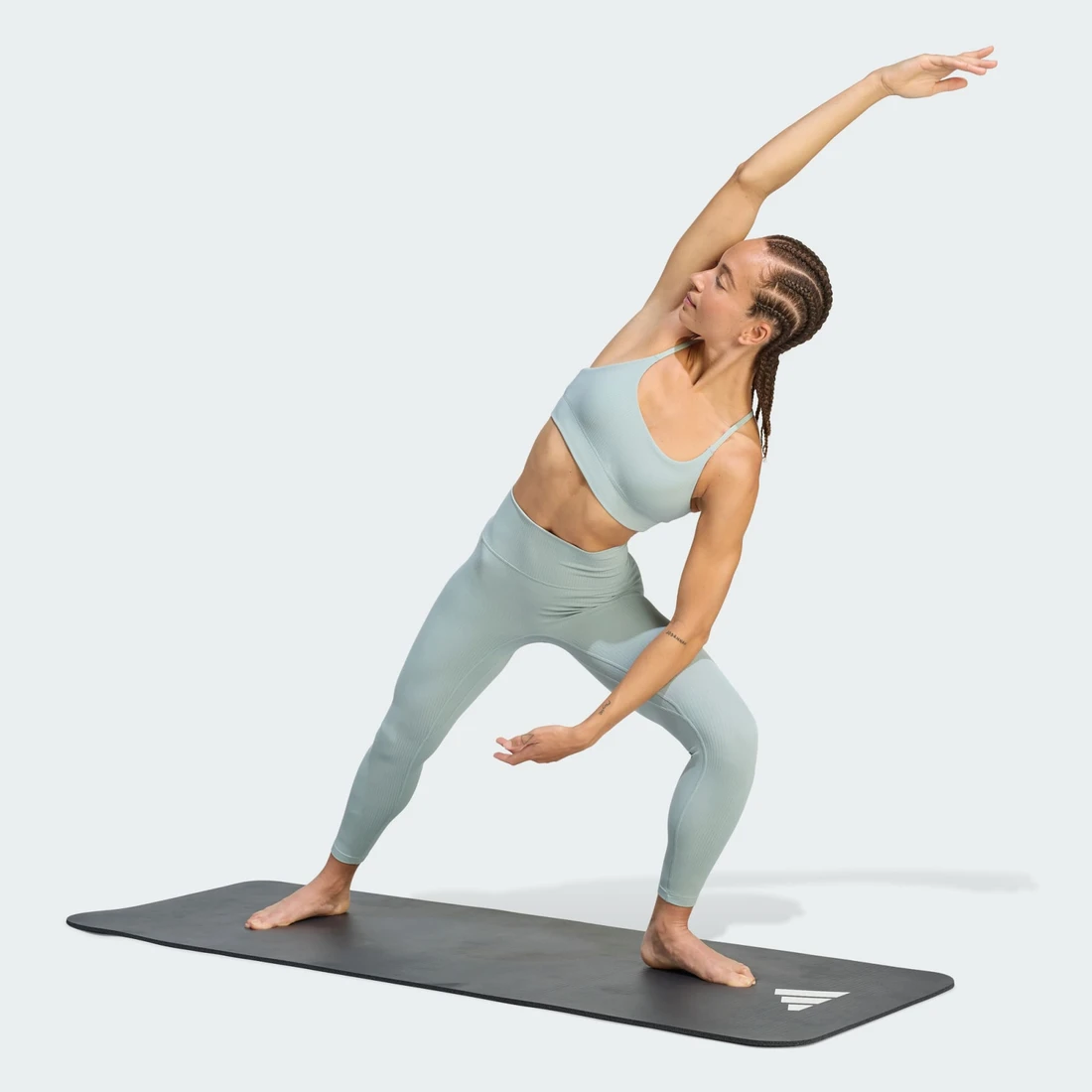 아디다스 ALL ME 라이트 서포트 리브 브라 롱라인 브라 JZ4957