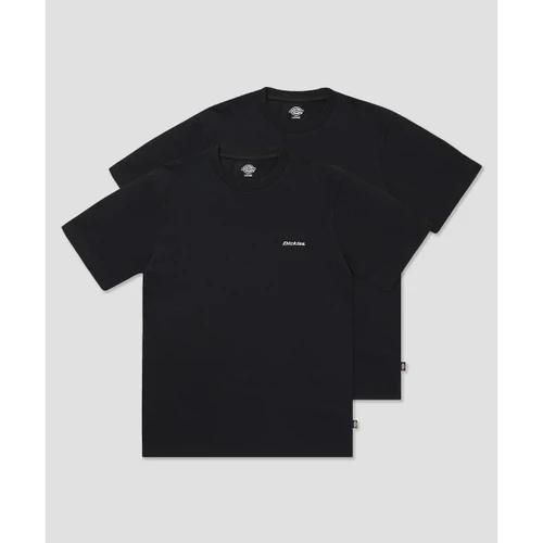 디키즈 [2PACK] 베이직 폰트 로고 티셔츠 블랙 / 블랙