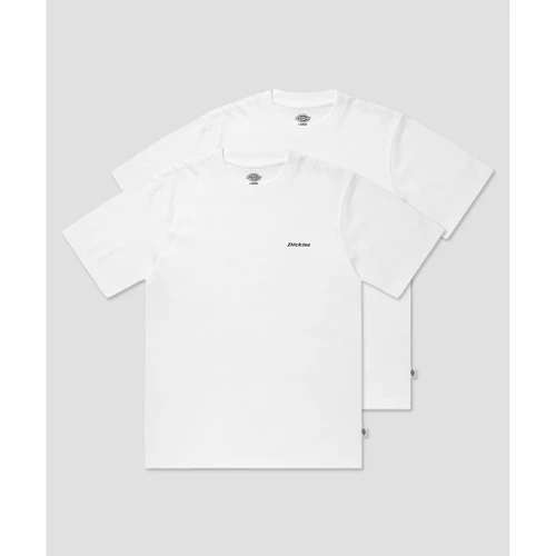 디키즈 [2PACK] 베이직 폰트 로고 티셔츠 화이트 / 화이트