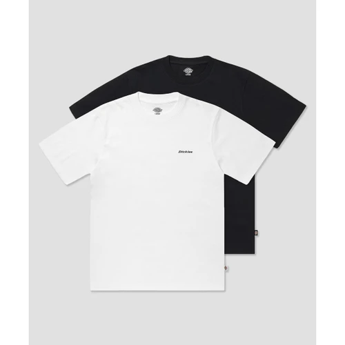 디키즈 [2PACK] 베이직 폰트 로고 티셔츠 화이트 / 블랙