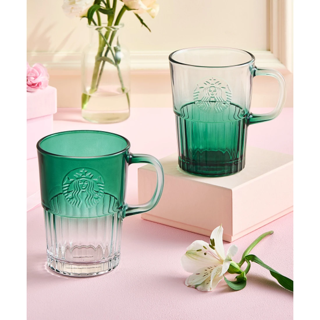스타벅스 디어유 그러데이션 글라스 세트 384ml 1004599