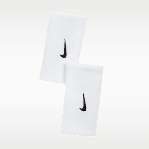 나이키 스우시 클래식 더블 와이드 손목밴드 화이트