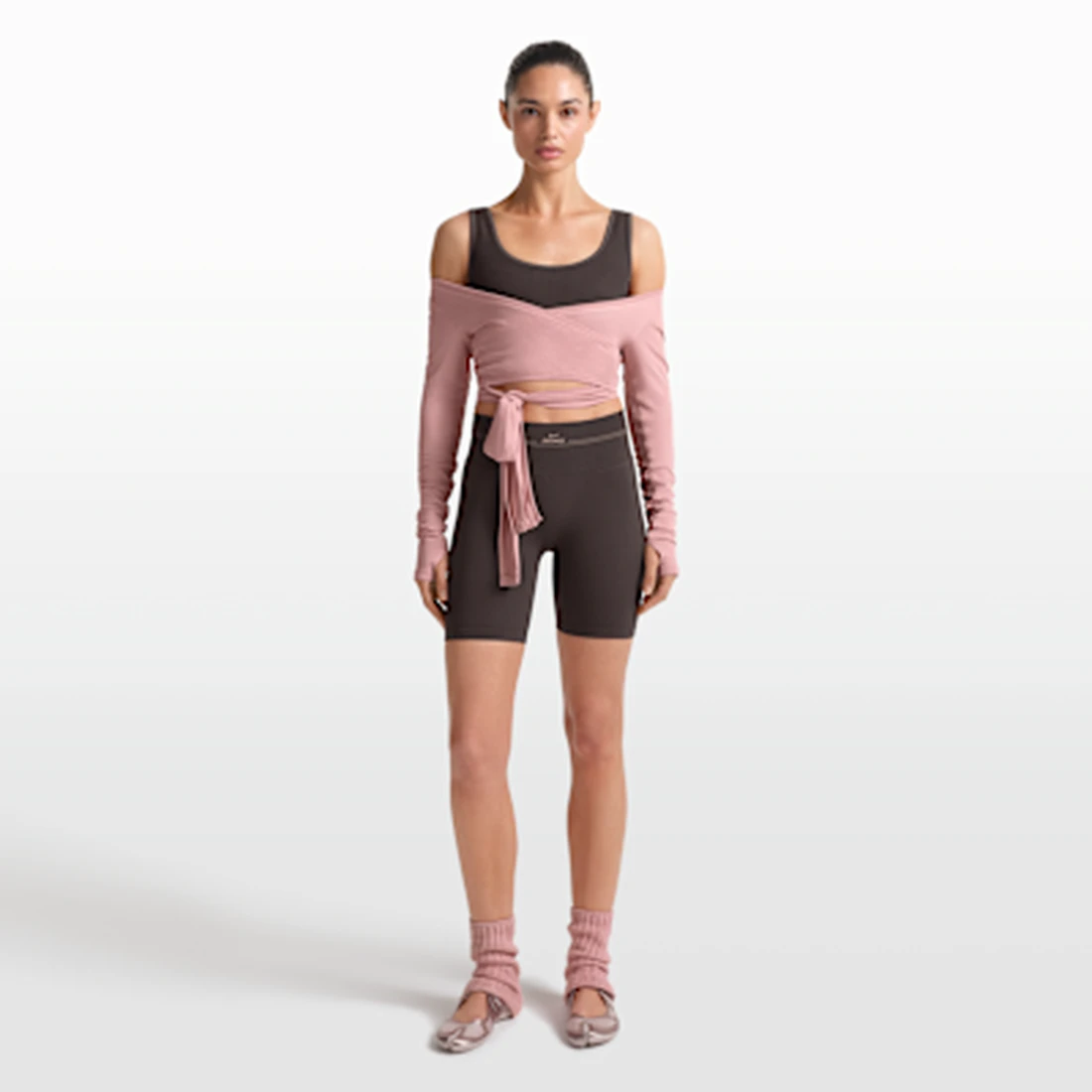 나이키스킴스 리브드 심리스 여성 5인치 쇼츠 IU8296-249