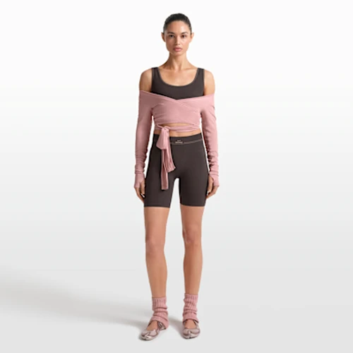 나이키스킴스 리브드 심리스 여성 5인치 쇼츠