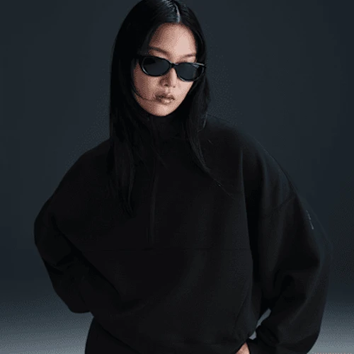 나이키 24.7 임파서블리소프트 여성 드라이 핏 오버사이즈 하프집 탑