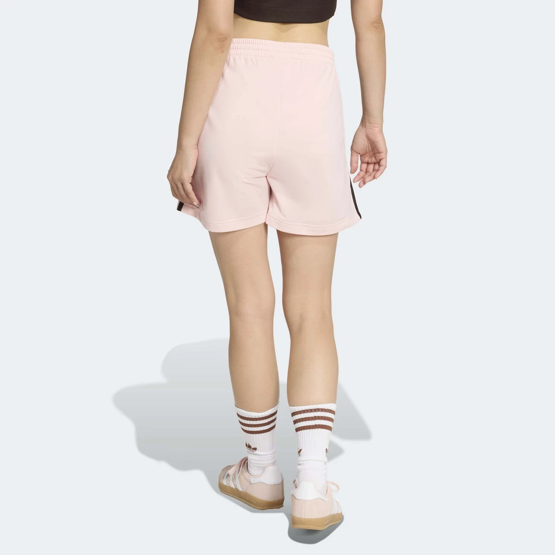 아디다스 파이어버드 클래식 쇼츠 샌디 핑크 오로라 커피 - US 사이즈 우먼스 KD3671