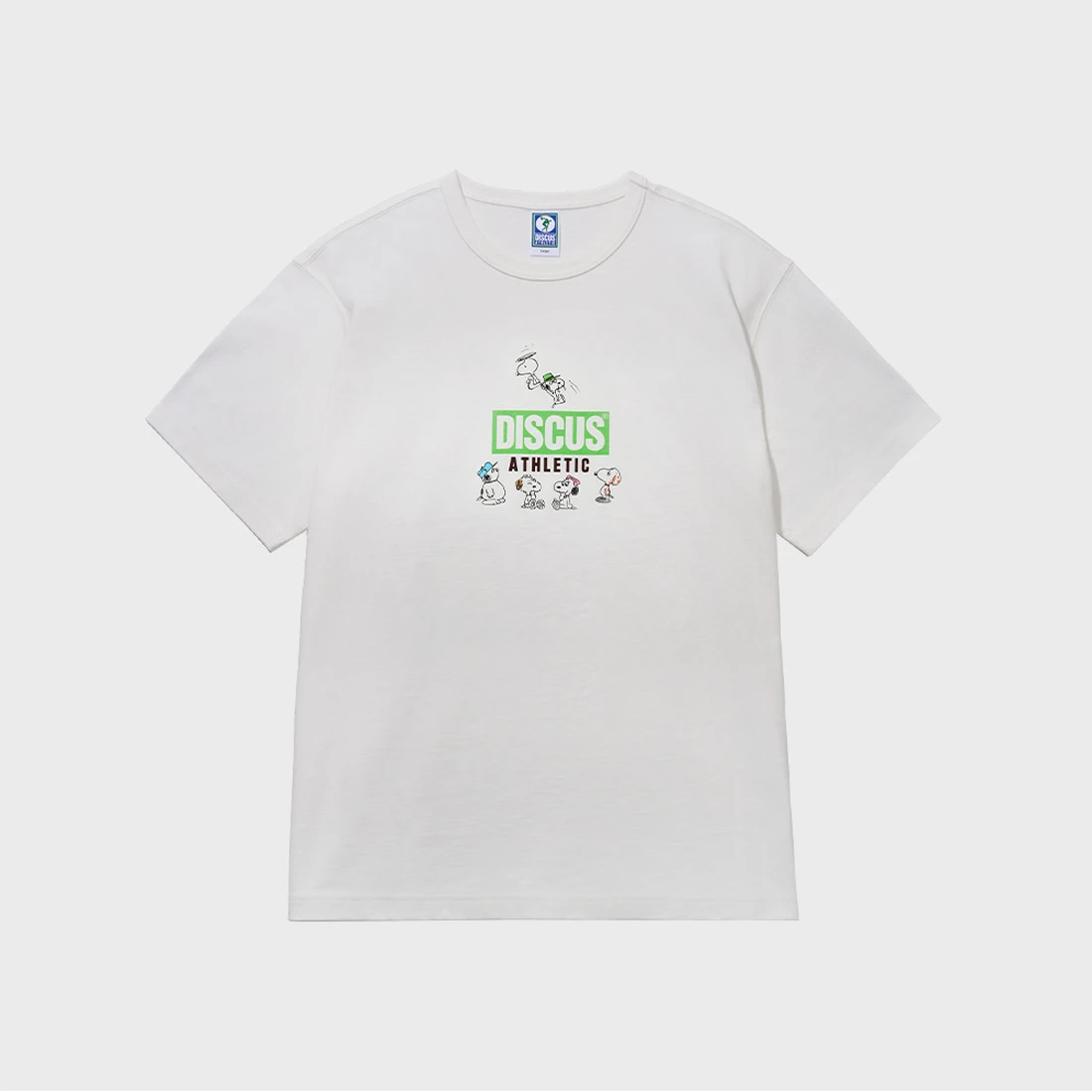 디스커스 애슬레틱 스누피와 형제들 로고 티셔츠 3911615