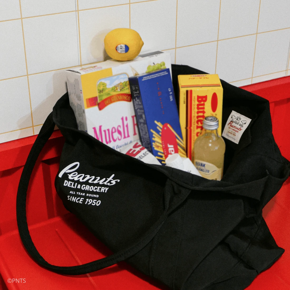 도넛바이닐샵 PEANUTS GROCERY MARKET BAG 3906408