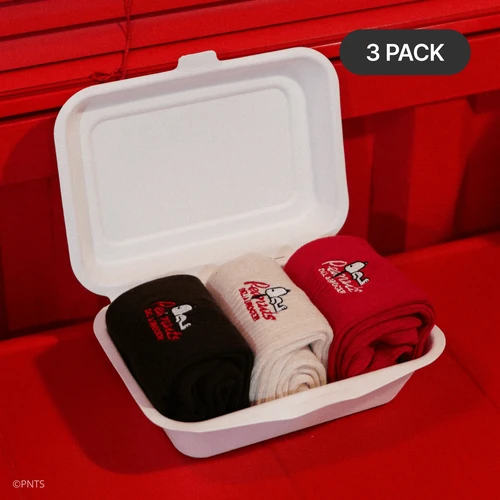 도넛바이닐샵 PEANUTS GROCERY SOCKS (3PACK)