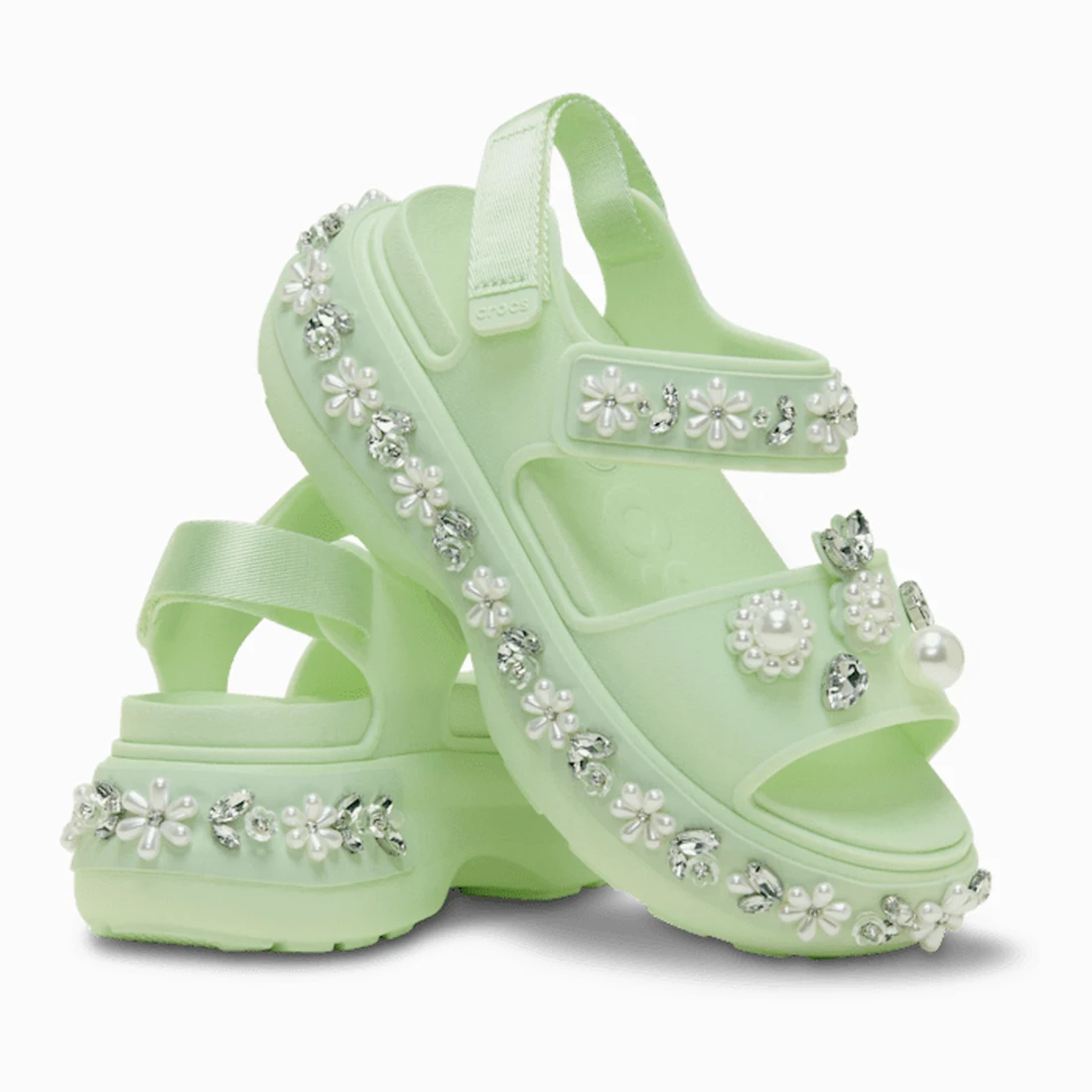 크록스 시몬 로샤 x 크록스 소호 샌들 제이드 211851-372