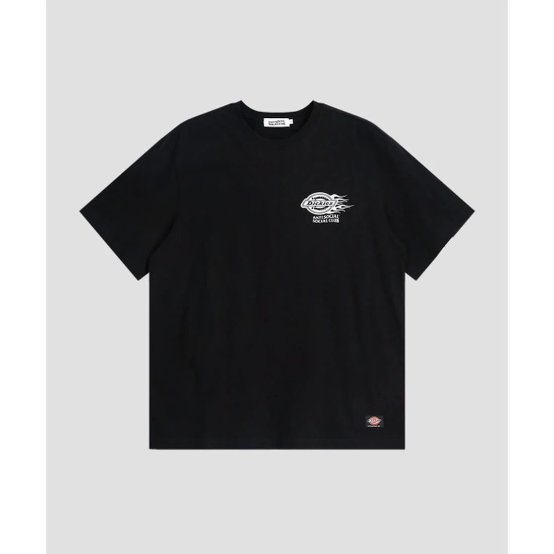 디키즈 X ASSC 플레임 티셔츠 블랙 ASSCDKSS02BK