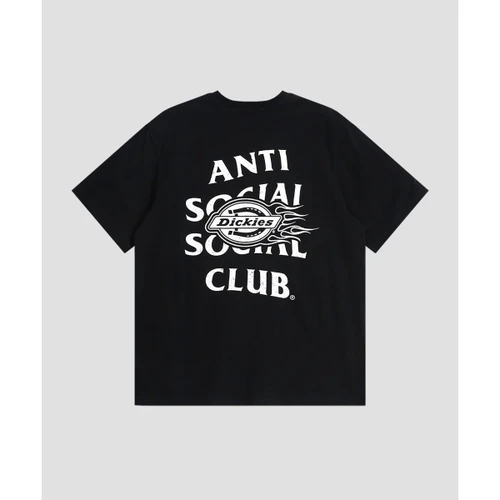 디키즈 X ASSC 플레임 티셔츠 블랙