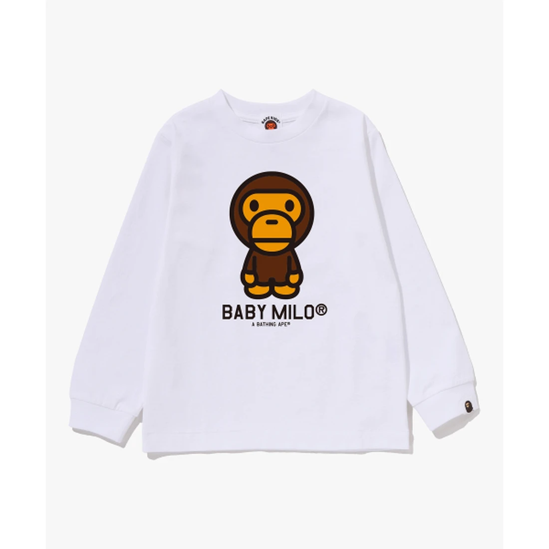 베이프 베이비 마일로 롱슬리브 티셔츠(KIDS) WHITE 002LTM303011-WHT
