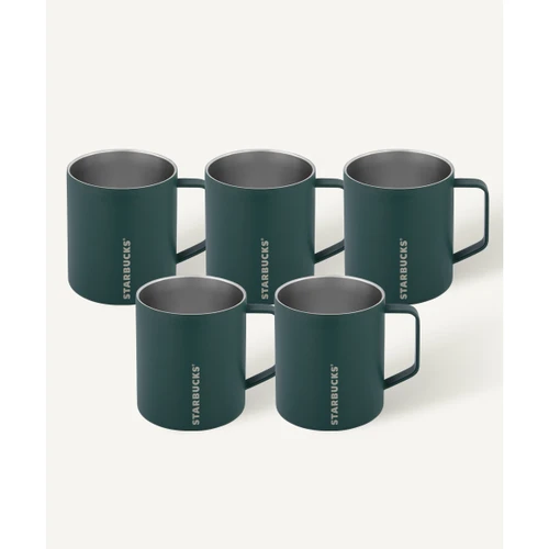 스타벅스 [5 pack] SS 그린 데비 머그 414ml