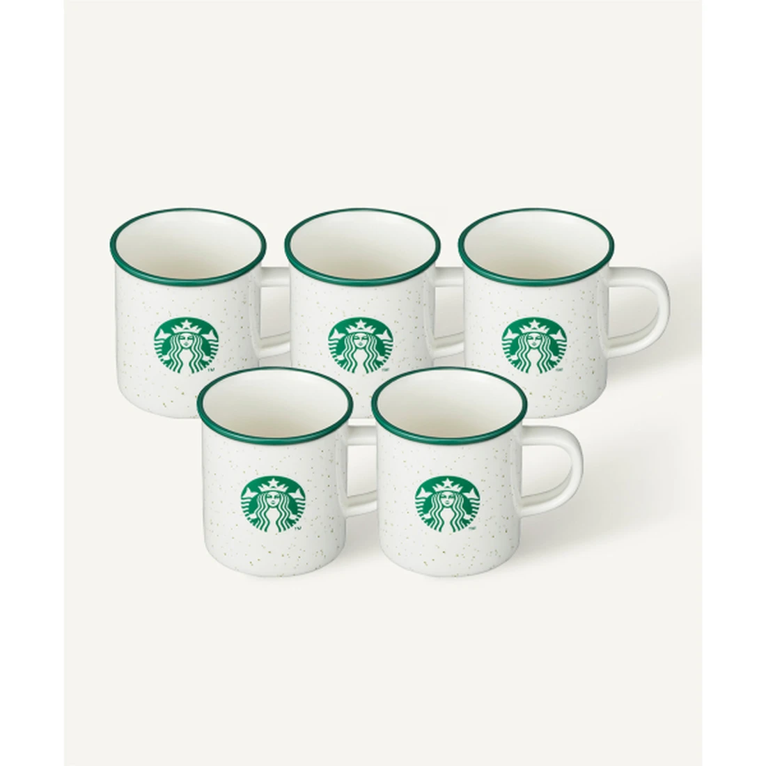 스타벅스 [5 pack] 그린 사이렌 도트 머그 237ml 1004763