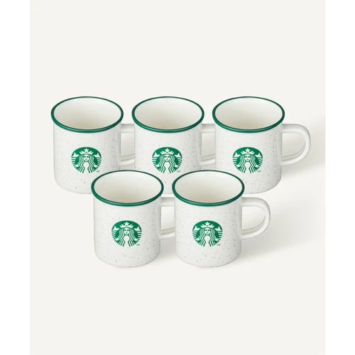 스타벅스 [5 pack] 그린 사이렌 도트 머그 237ml
