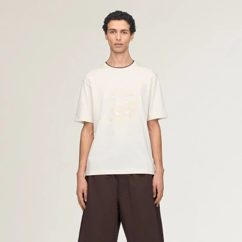 Y-3 x 웨일즈 보너 그래픽 티셔츠 초크 화이트