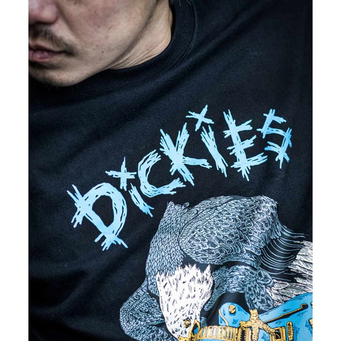 디키즈 X Hirotton 이글 티셔츠 블랙 DK0A8DQNBLK