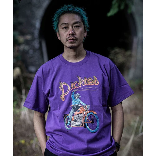 디키즈 X Hirotton 바이크 티셔츠 퍼플