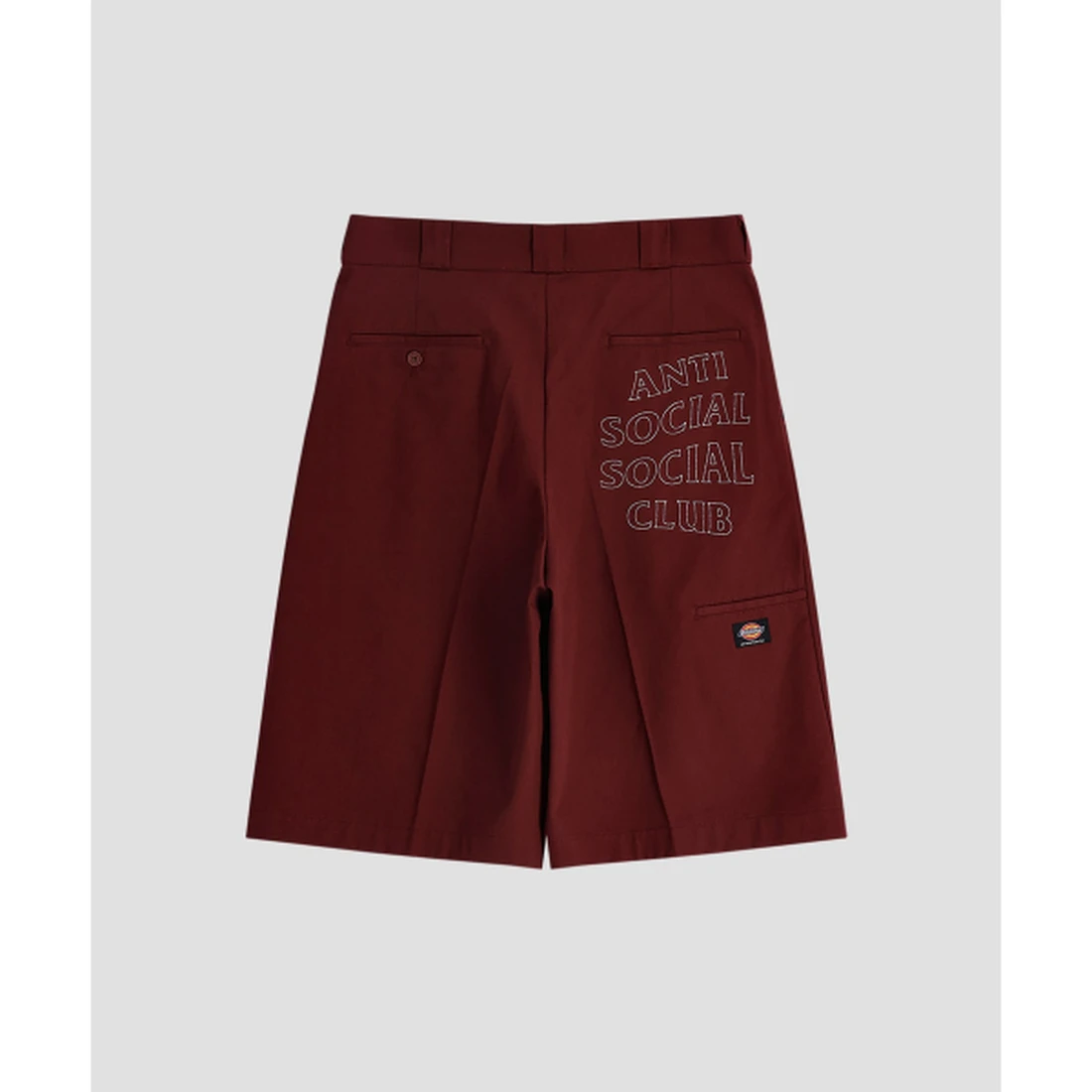 디키즈 X ASSC 워크 쇼츠 버건디 ASSCDKPN02BU