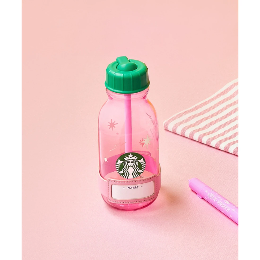 스타벅스 포지티브 핑크 러브 워터보틀 414ml 1003972