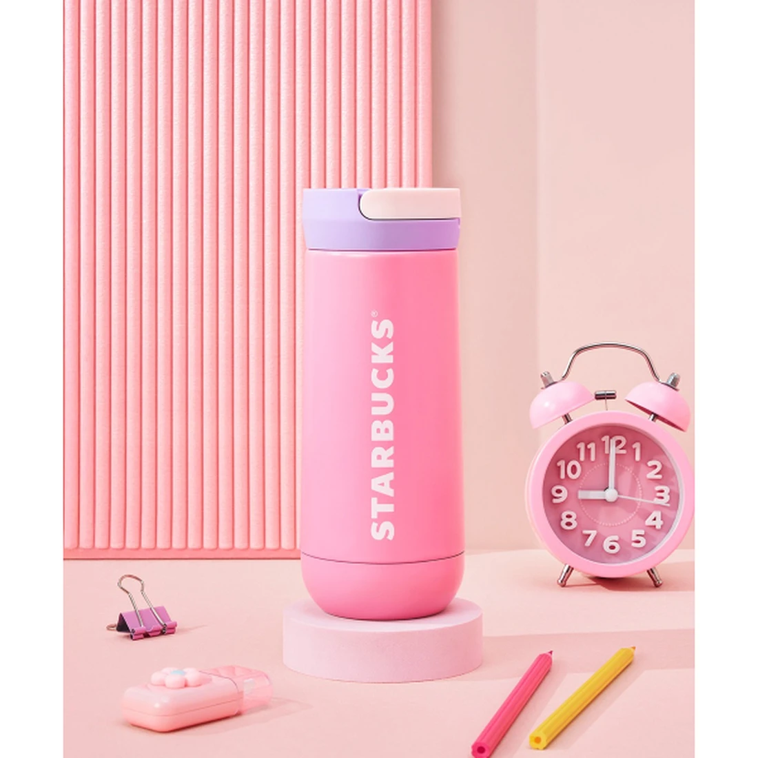 스타벅스 SS 핑크 나수 텀블러 355ml 1003957