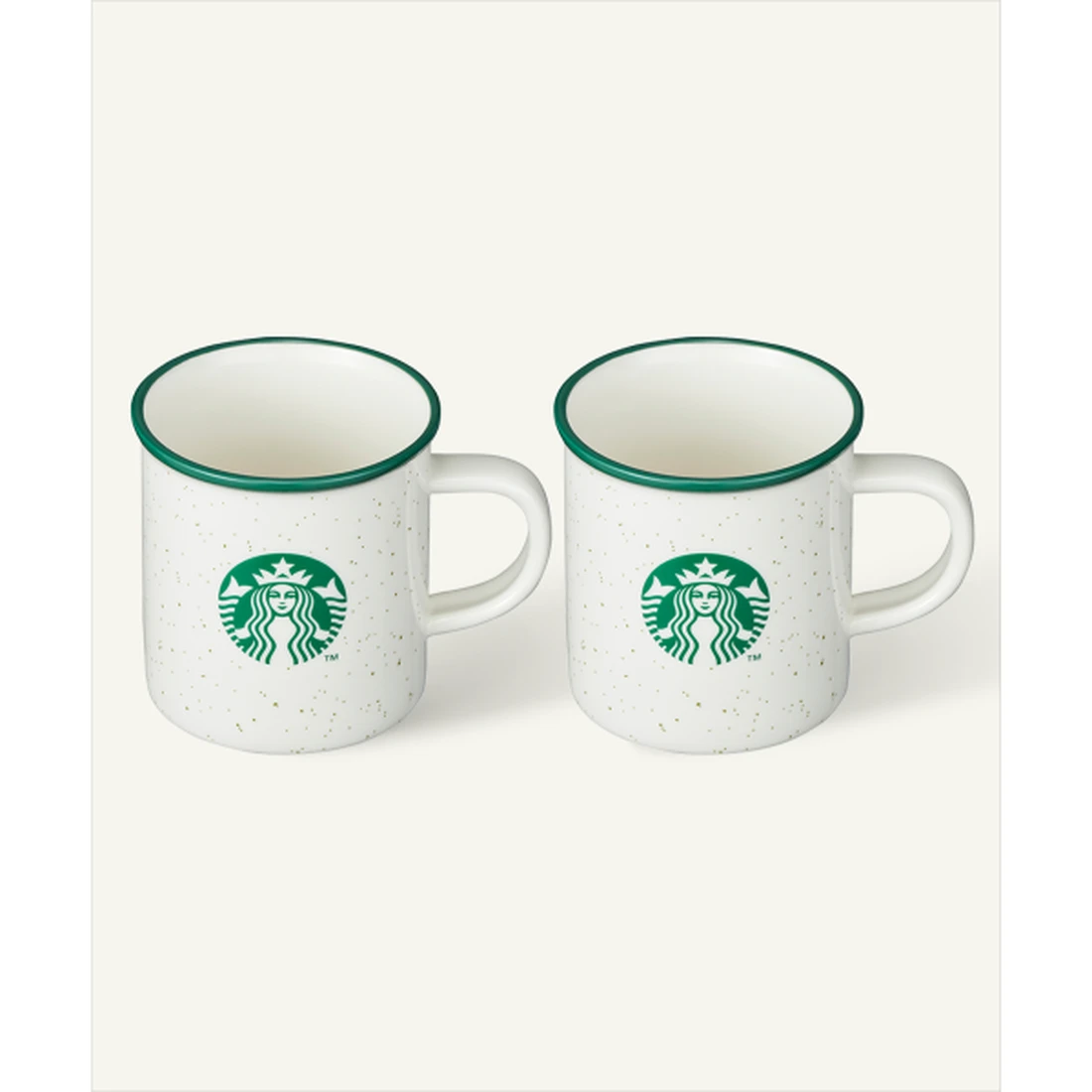 스타벅스 그린 사이렌 도트 머그 355ml 2P 세트 1003693