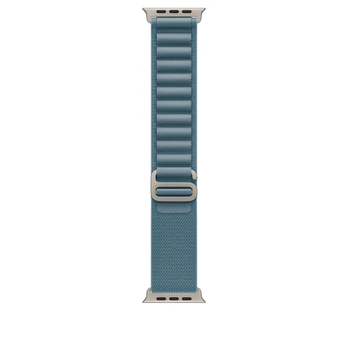 애플 정품 49mm 라이트 블루 알파인 루프 (L) 내추럴 티타늄 마감