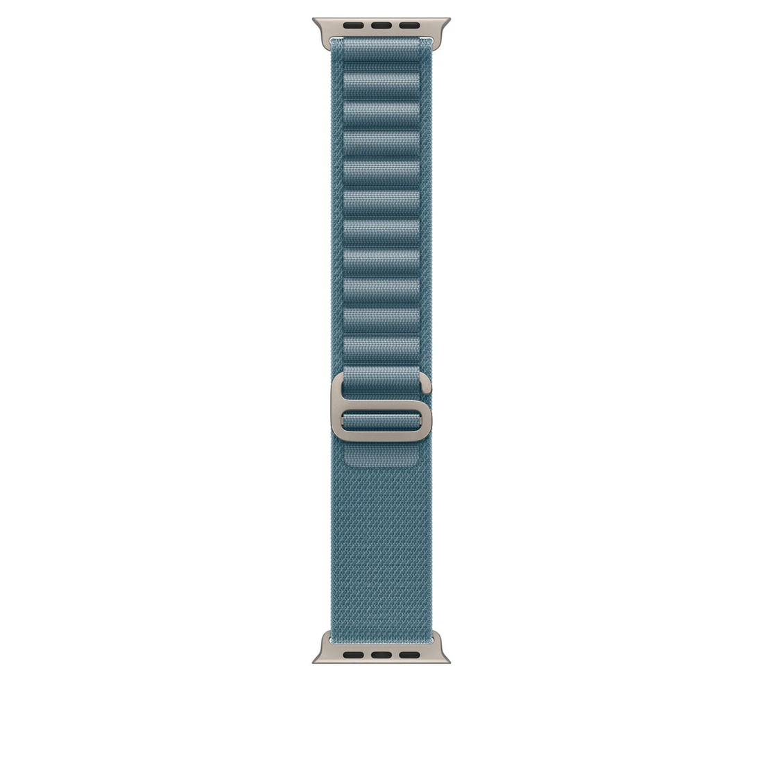 애플 정품 49mm 라이트 블루 알파인 루프 (M) 내추럴 티타늄 마감 MFTJ4FE/A